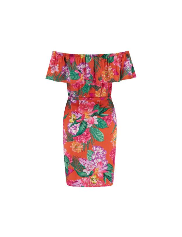 Pour Moi Belted Beach Dress Orange Tropic