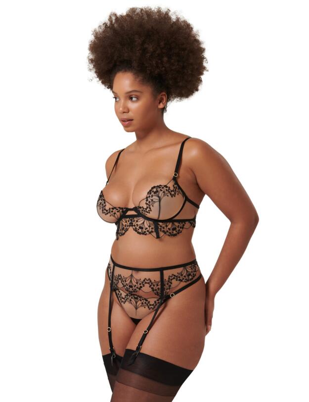 Bluebella Marisa Wired Bra Black/Sheer