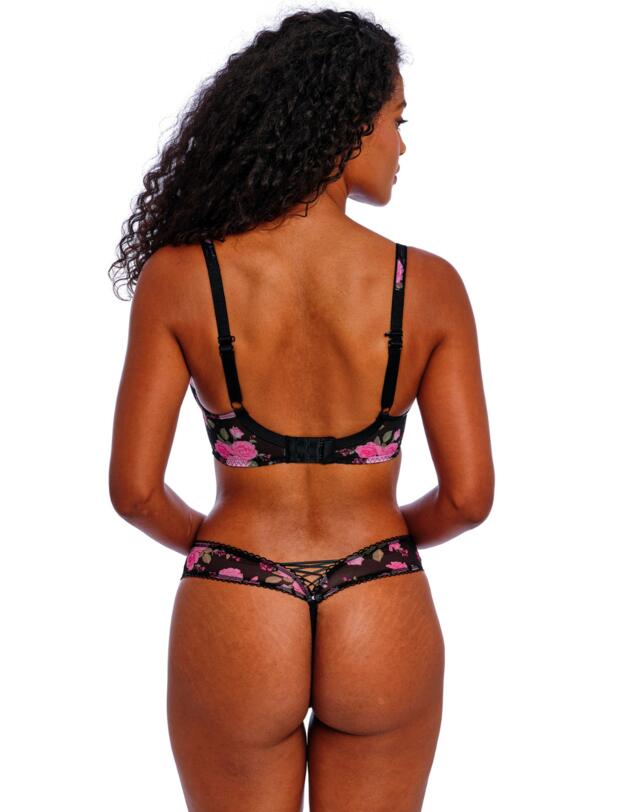 Freya Rose Blossom Moulded Plunge T Shirt Bra Black Rose