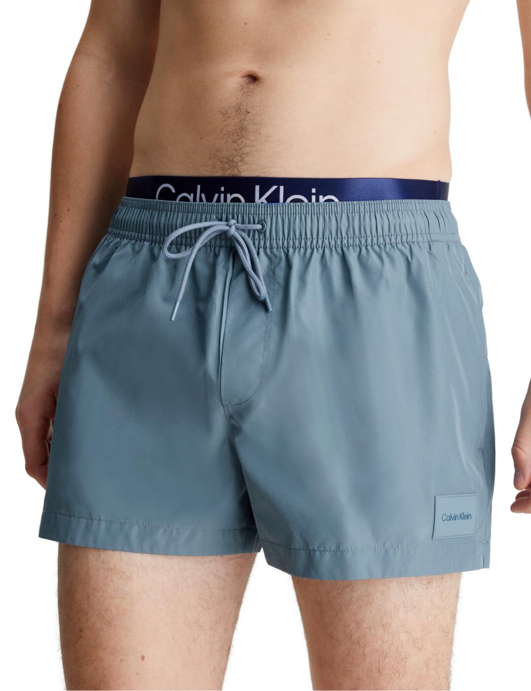 Calvin Klein CK Steel Double Waistband Short Muted Cerulean