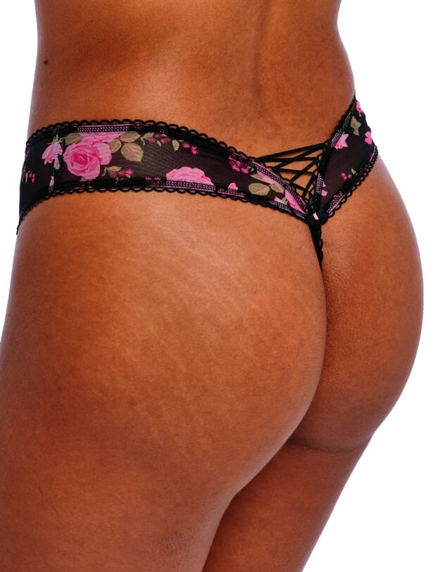 Freya Rose Blossom Thong Black Rose