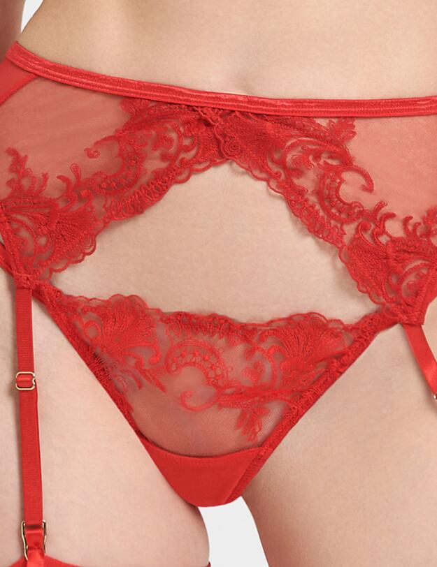 Bluebella Marseille Suspender Tomato Red