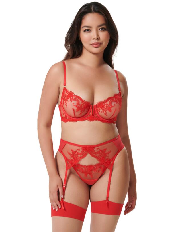 Bluebella Marseille Suspender Tomato Red