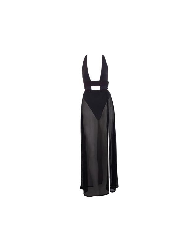 Bluebella Topaz Long Chemise Black 