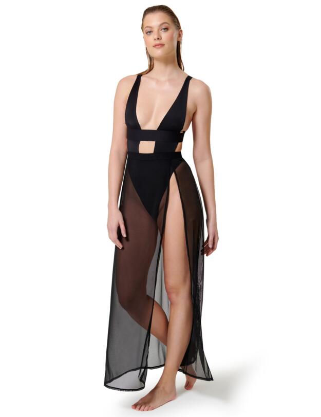 Bluebella Topaz Long Chemise Black 