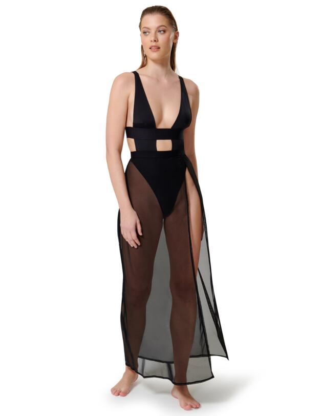 Bluebella Topaz Long Chemise Black 
