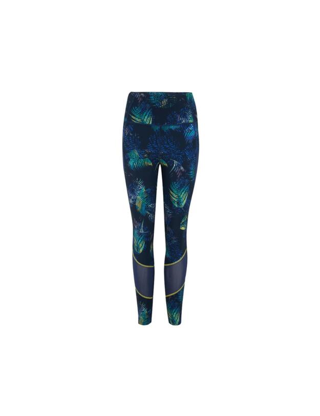 Pour Moi Energy Printed Mesh Panel Legging Navy Fern
