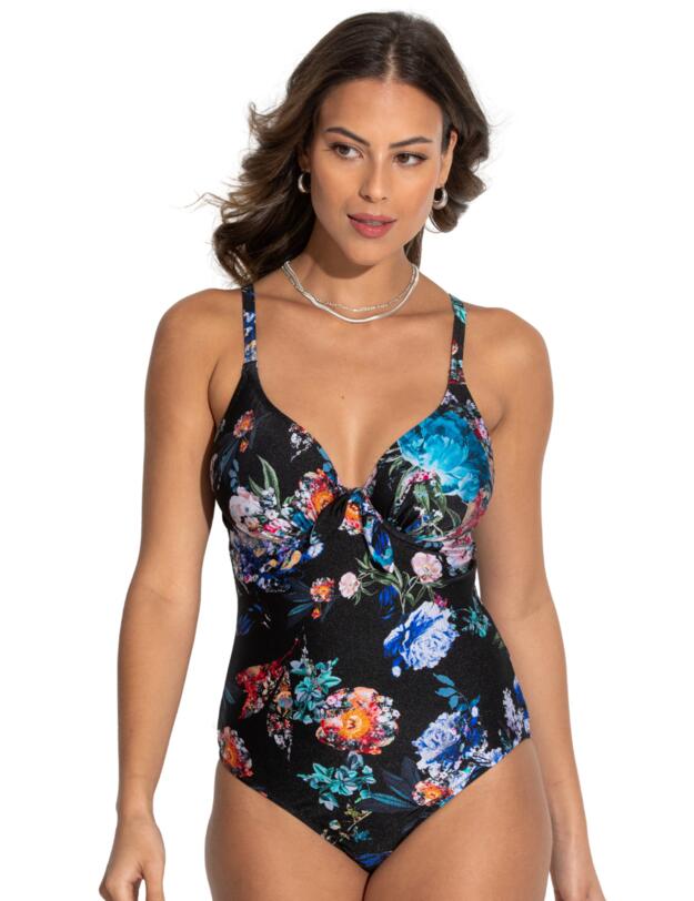 Pour Moi Lisbon Swimsuit Black Floral