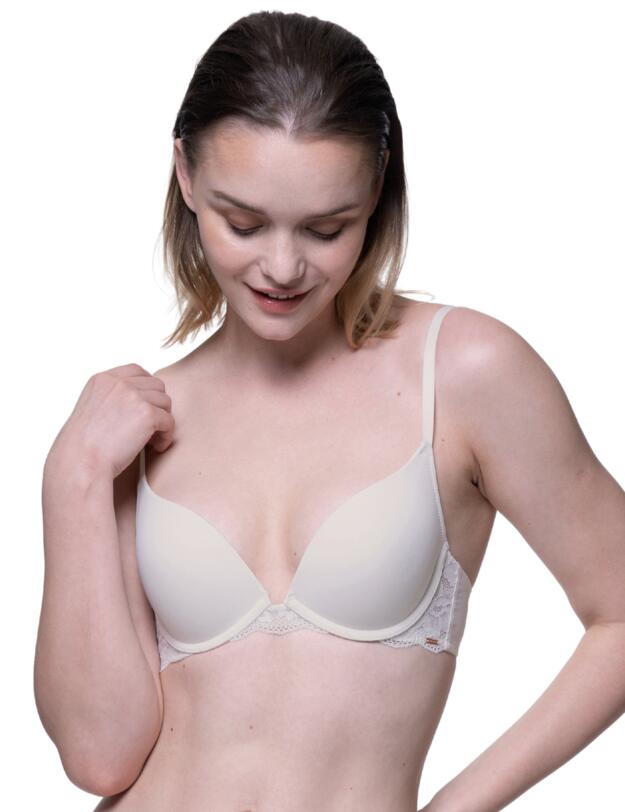 Dorina Rosa Push Up Plunge Bra Ivory 
