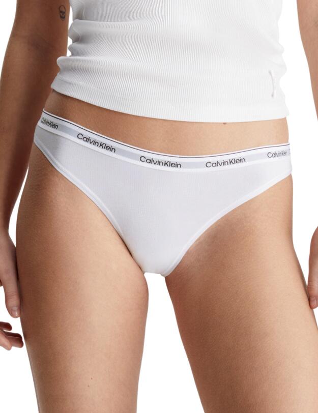 Calvin Klein Modern Logo Thong 3 Pack Black/ White/ Grey Heather 