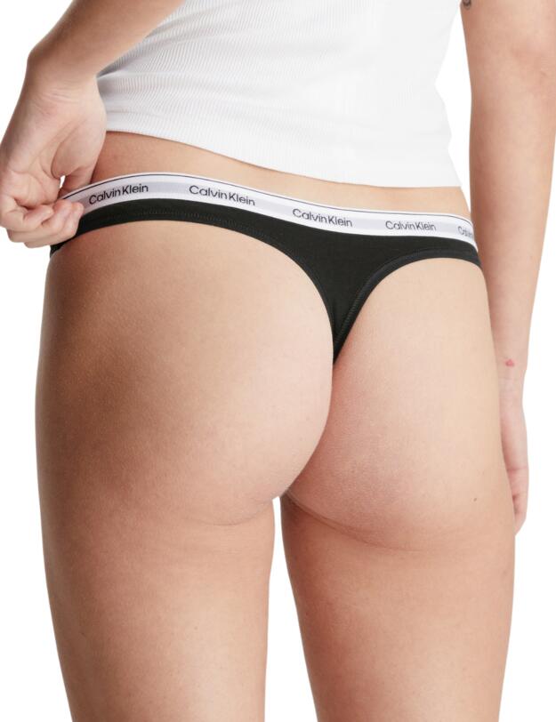 Calvin Klein Modern Logo Thong 3 Pack Black/ White/ Grey Heather 