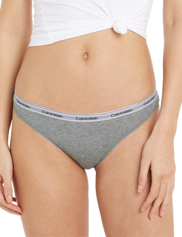 Calvin Klein Modern Logo Bikini Brief 3 Pack Black/ White/ Grey Heather