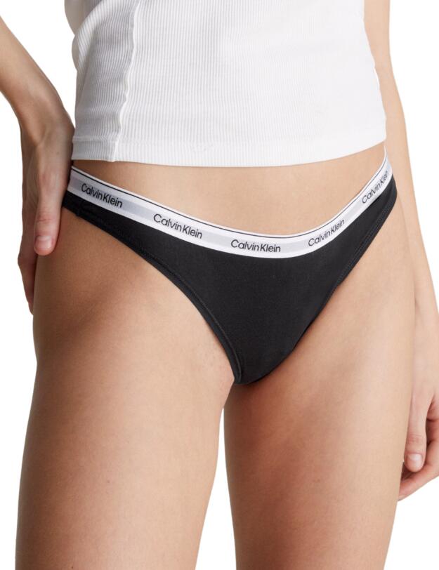 Calvin Klein Modern Logo Thong 5 Pack Black 