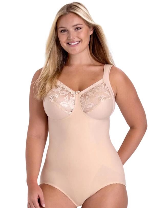 Miss Mary Of Sweden Lovely Lace Bodysuit Beige