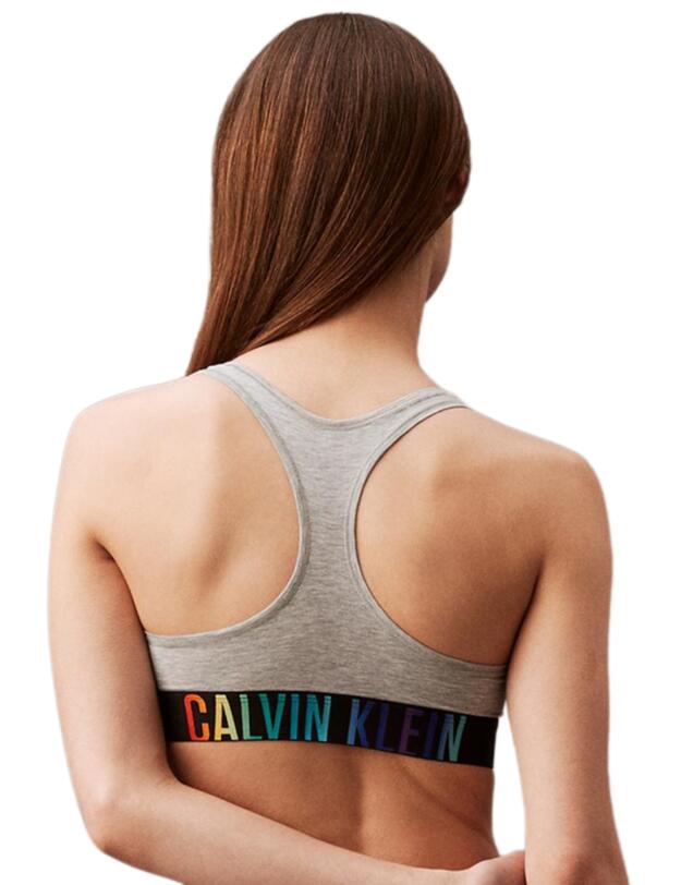 Calvin Klein Intense Power Pride Unlined Bralette Grey Heather/ Ombre Pride