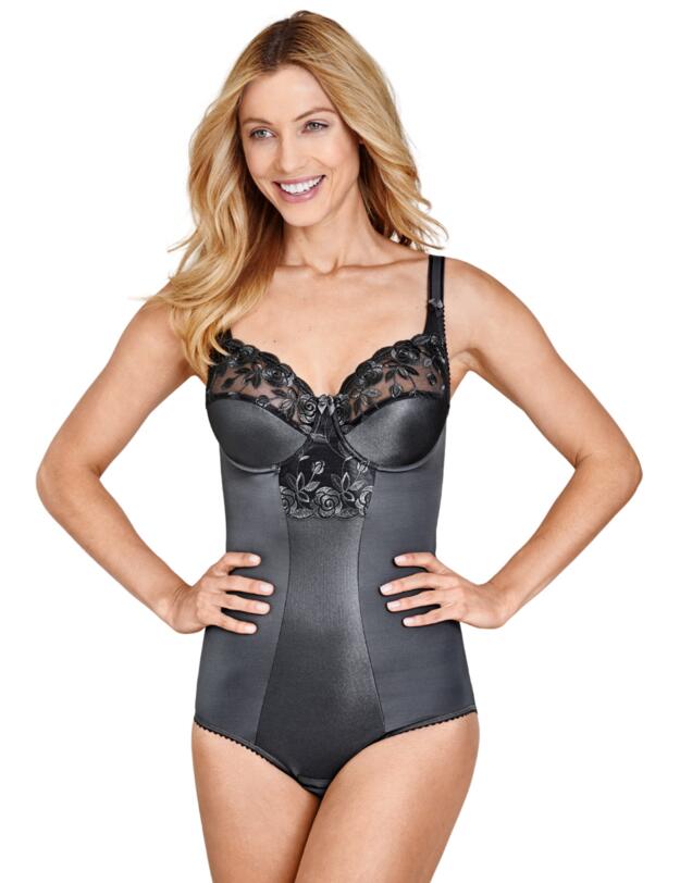 Miss Mary Of Sweden Rose Bodysuit Dark Grey