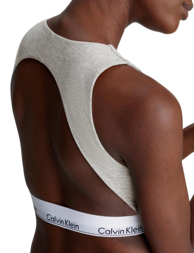 Calvin Klein Modern Cotton Unlined Bralette Grey Heather 