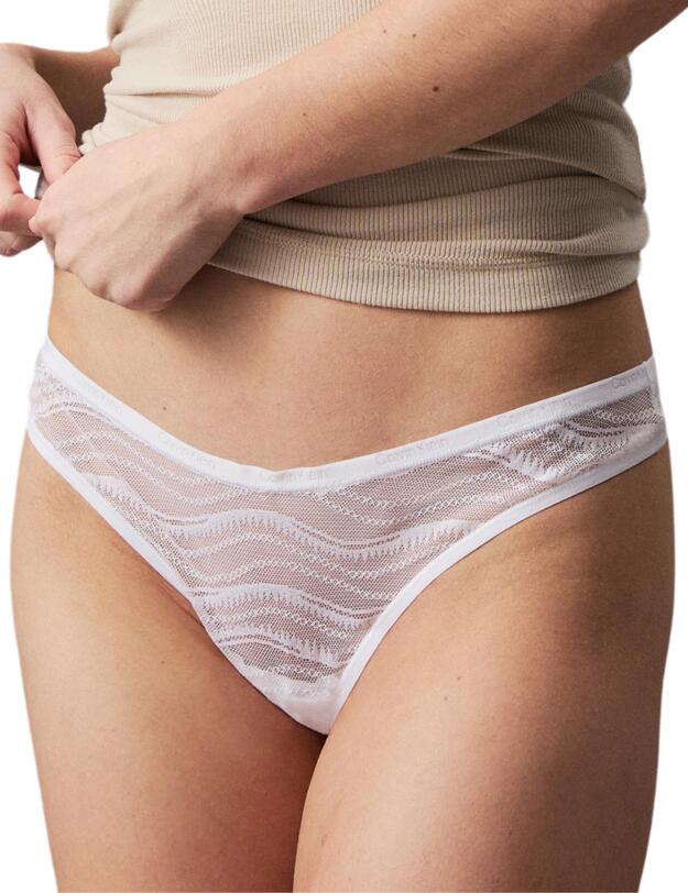 Calvin Klein 3 Pack Thong Calypso Coral / Cedar / White