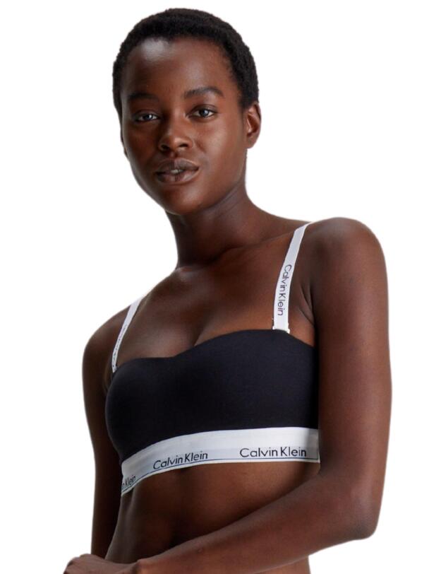 Calvin Klein Modern Cotton Lightly Lined Bandeau Black 