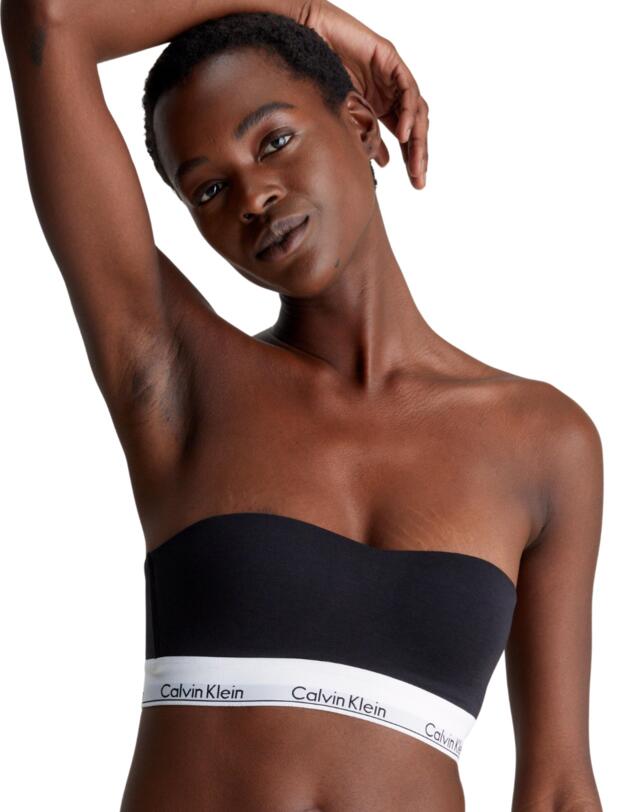 Calvin Klein Modern Cotton Lightly Lined Bandeau Black 