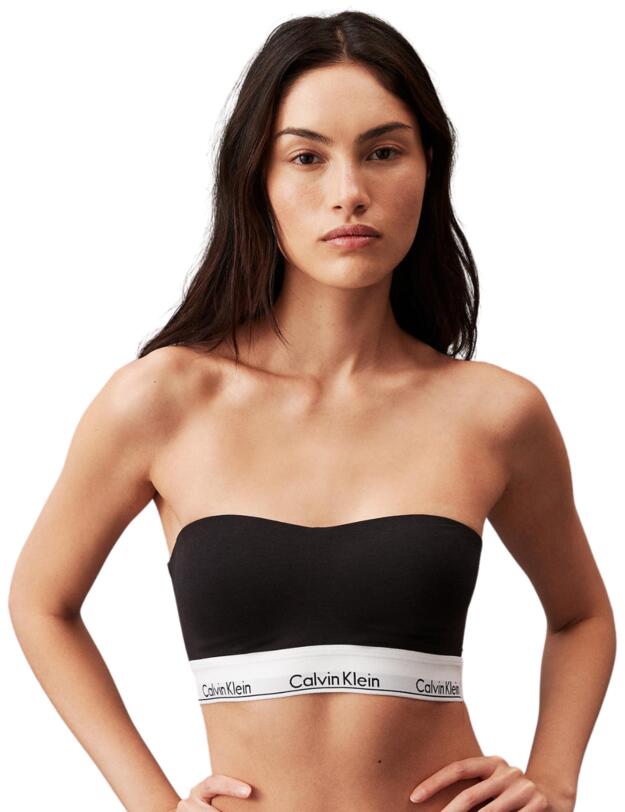 Calvin Klein Modern Cotton Lightly Lined Bandeau Black 