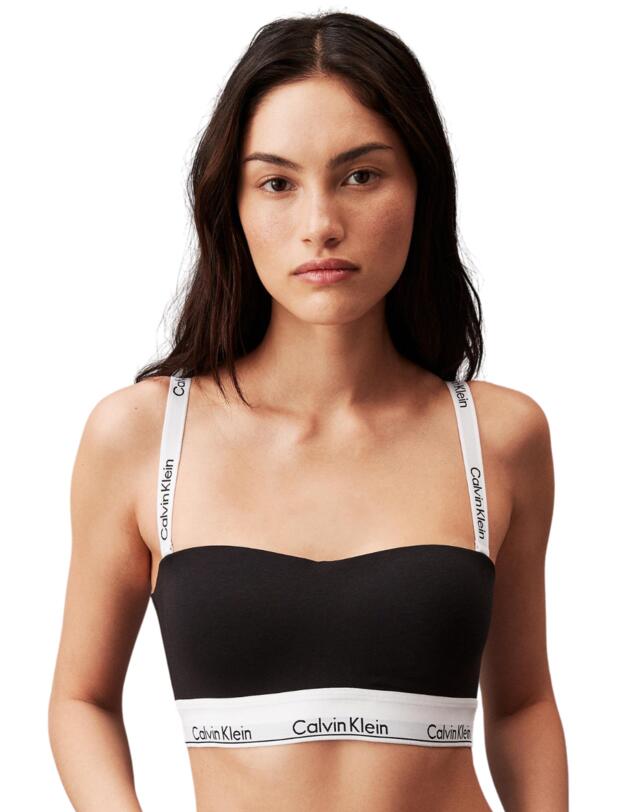 Calvin Klein Modern Cotton Lightly Lined Bandeau Black 