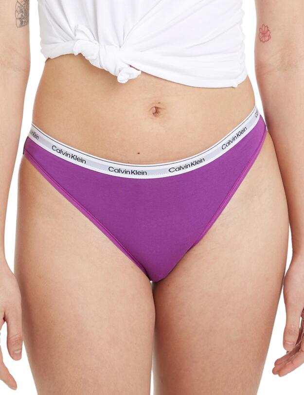 Calvin Klein Modern Logo Bikini Briefs 5 Pack Pool Green/ Fuchsia Fedora/ Dahlia/ Blue Atoll/ Vibran