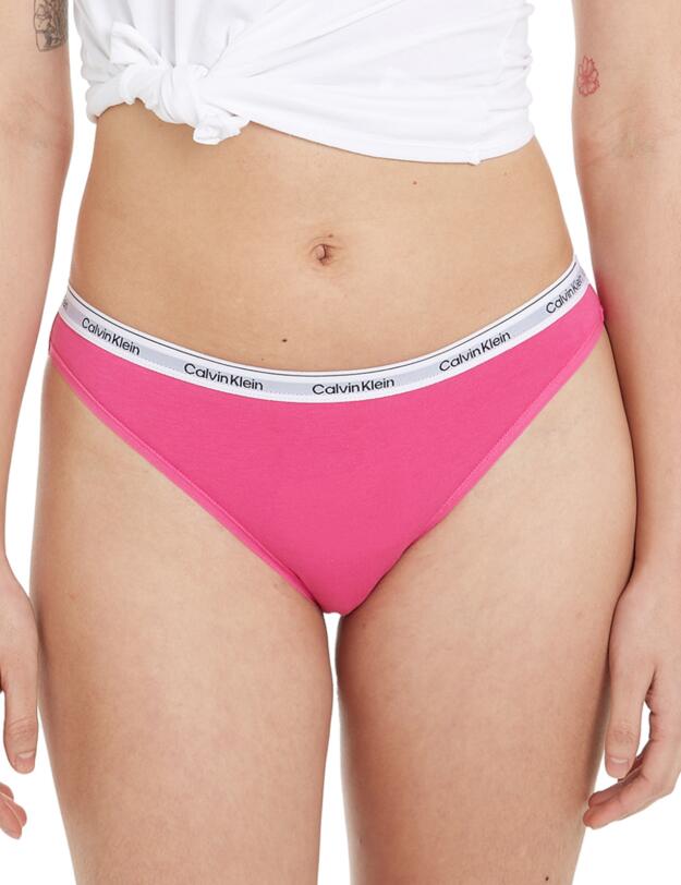 Calvin Klein Modern Logo Bikini Briefs 5 Pack Pool Green/ Fuchsia Fedora/ Dahlia/ Blue Atoll/ Vibran