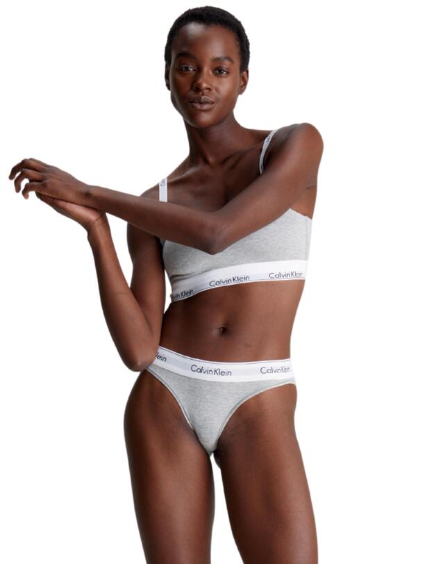 Calvin Klein Modern Cotton Lightly Lined Bandeau Grey Heather 