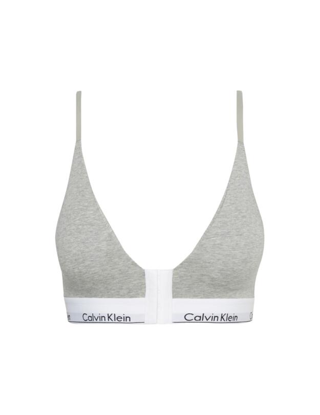 Calvin Klein Modern Cotton Triangle Post Surgery Bra Grey Heather 