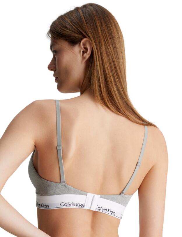 Calvin Klein Modern Cotton Triangle Post Surgery Bra Grey Heather 