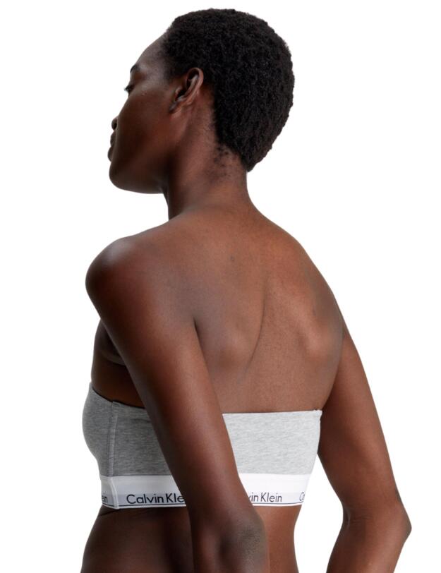 Calvin Klein Modern Cotton Lightly Lined Bandeau Grey Heather 