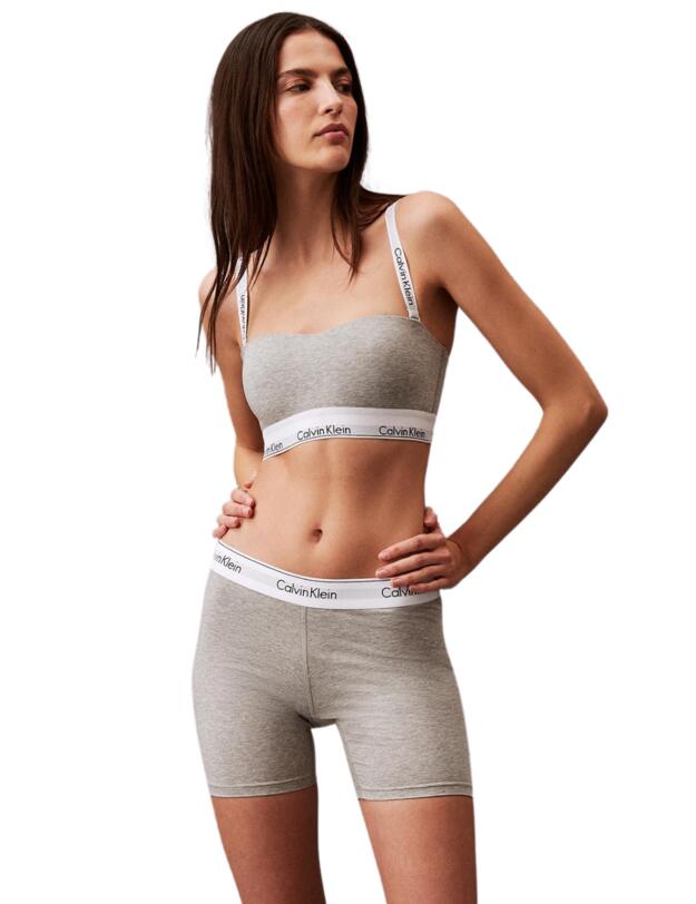 Calvin Klein Modern Cotton Lightly Lined Bandeau Grey Heather 