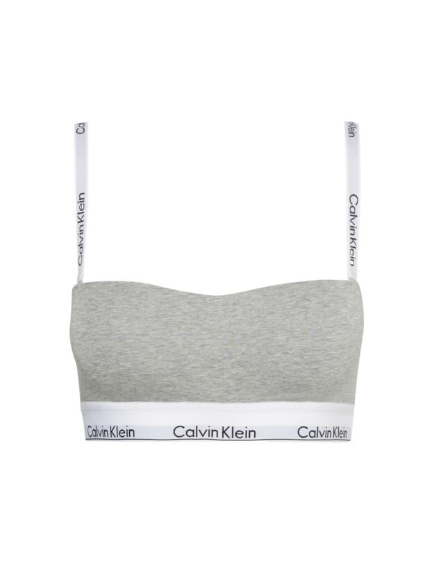 Calvin Klein Modern Cotton Lightly Lined Bandeau Grey Heather 