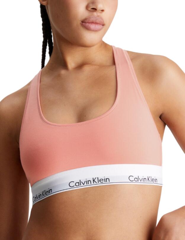 Calvin Klein Modern Cotton Bralette Coral Almond