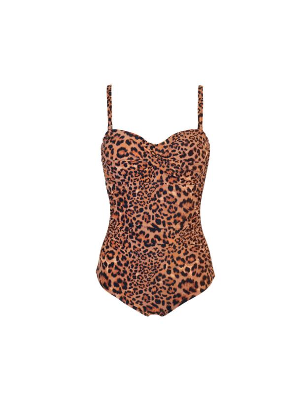 Pour Moi Santa Monica Control Swimsuit Leopard