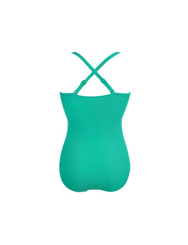 Pour Moi Santa Monica Strapless Control Swimsuit Green
