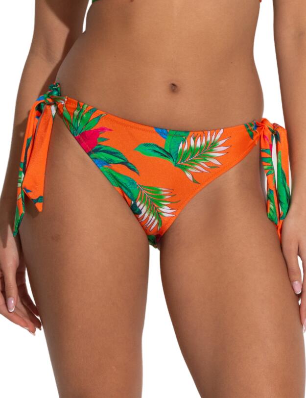 Pour Moi Paradiso Tie Side Bikini Brief Orange Tropical