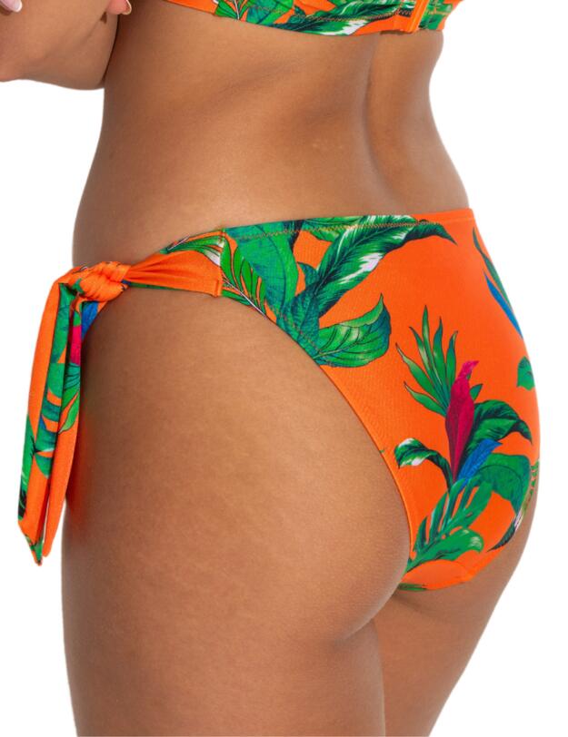 Pour Moi Paradiso Tie Side Bikini Brief Orange Tropical