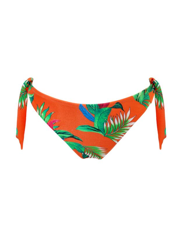 Pour Moi Paradiso Tie Side Bikini Brief Orange Tropical