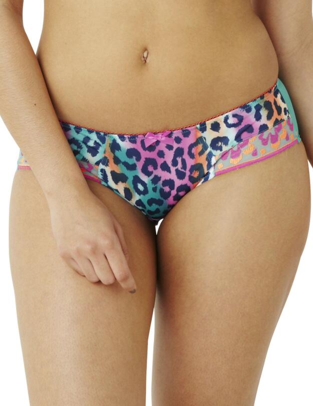 7472 Cleo Maya Brief Teal Animal Print - 7472 Brief