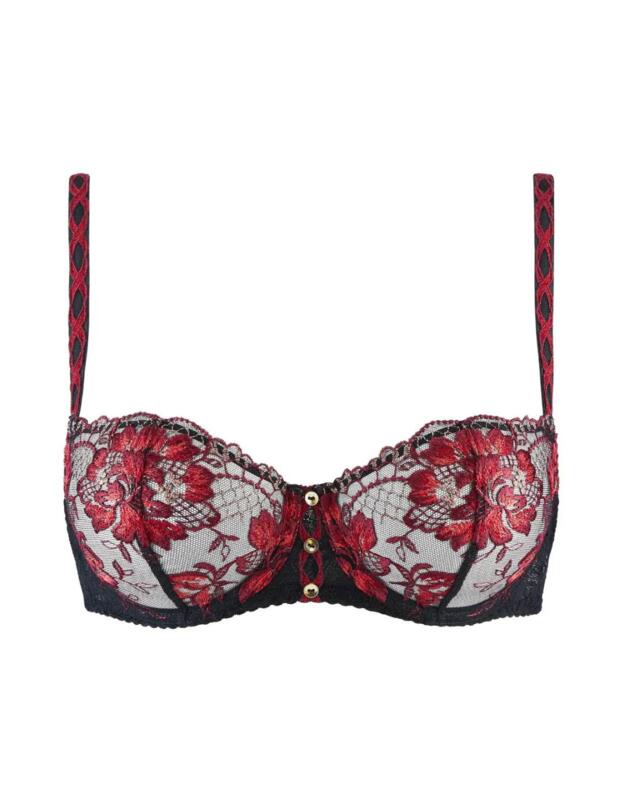 Aubade Melodie Dete Underwired Half-Cup Bra Black Cherry 