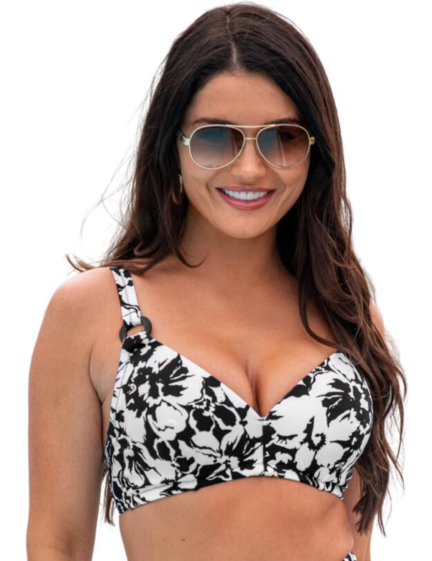 Pour Moi Cali Recycled Underwired Bikini Top Black/White