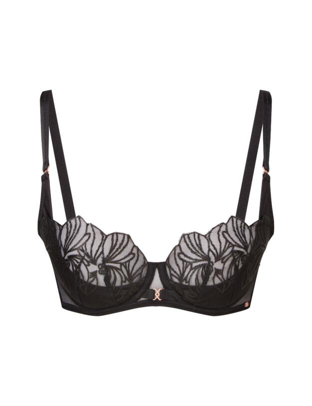 Gossard VIP Lavish Uplifting Balconette Bra Black