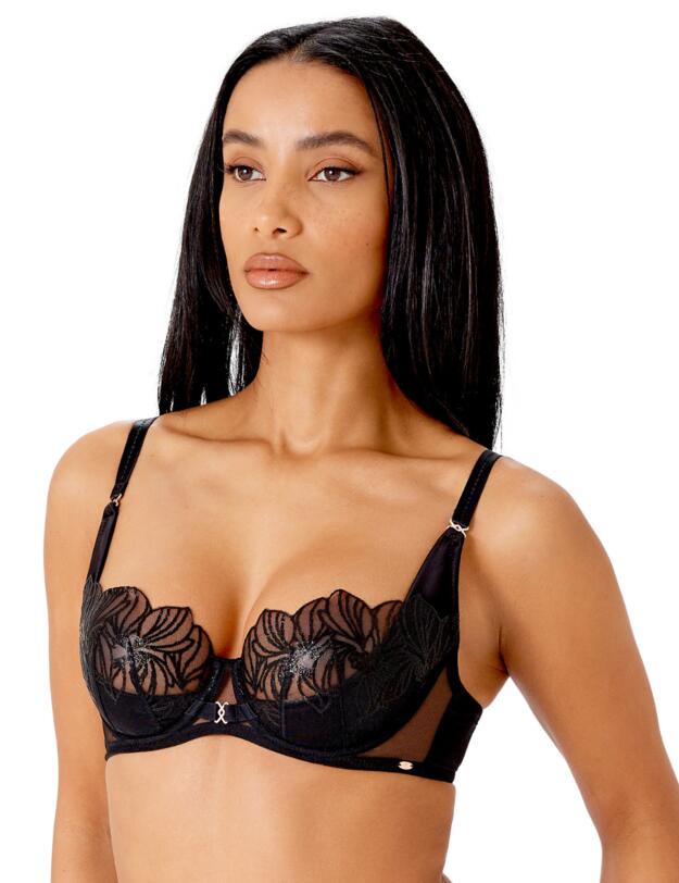 Gossard VIP Lavish Uplifting Balconette Bra Black