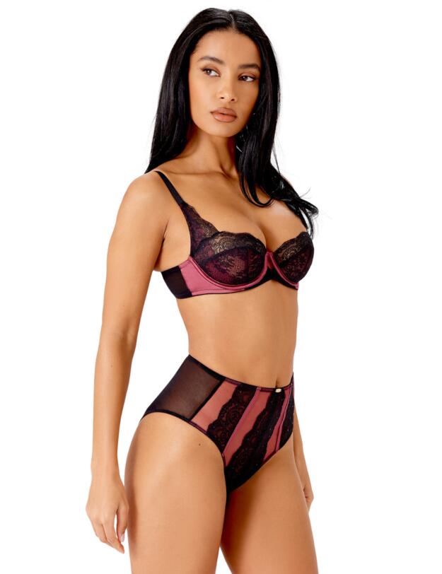 Gossard VIP Confession Deep Brief Burgundy/Black