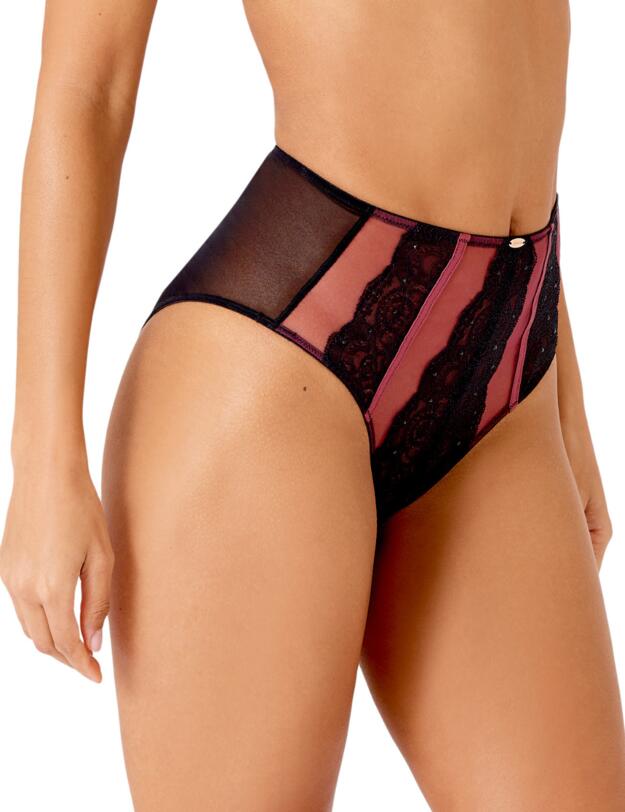 Gossard VIP Confession Deep Brief Burgundy/Black
