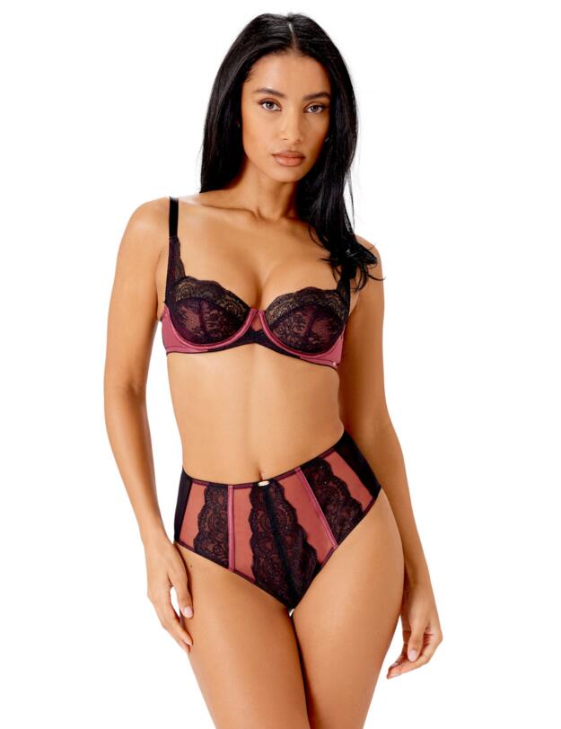Gossard VIP Confession Deep Brief Burgundy/Black