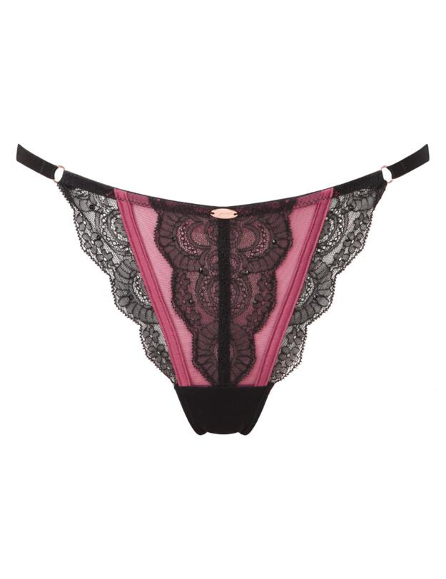 Gossard VIP Confession Thong Burgundy/Black
