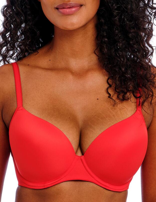 Freya Undetected Moulded T Shirt Bra Chilli Red